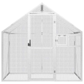 vidaXL Volière 179x100x185 m aluminium zilverkleurig, Verzenden, Nieuw