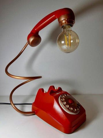 Lampe de table - Plastique, Métal, Verre - Téléphone vintage