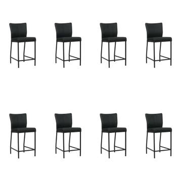 Set van 8 Leren barkrukken Revolt laag - Hermes Nero, Nieuw, Leer, Ophalen of Verzenden, 90 cm of meer