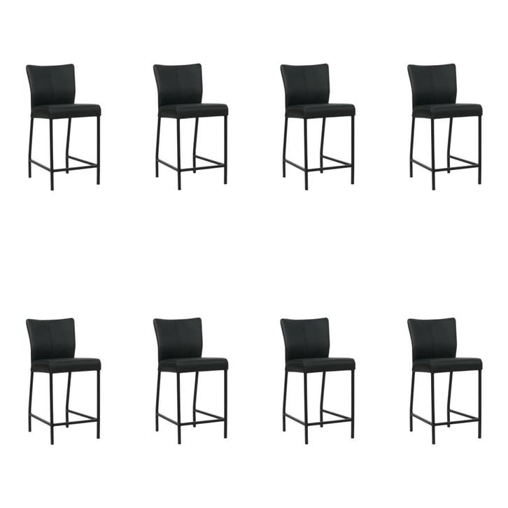 Set van 8 Leren barkrukken Revolt laag - Hermes Nero, Huis en Inrichting, Barkrukken, Nieuw, 1 kruk, Leer, 90 cm of meer, Ophalen of Verzenden