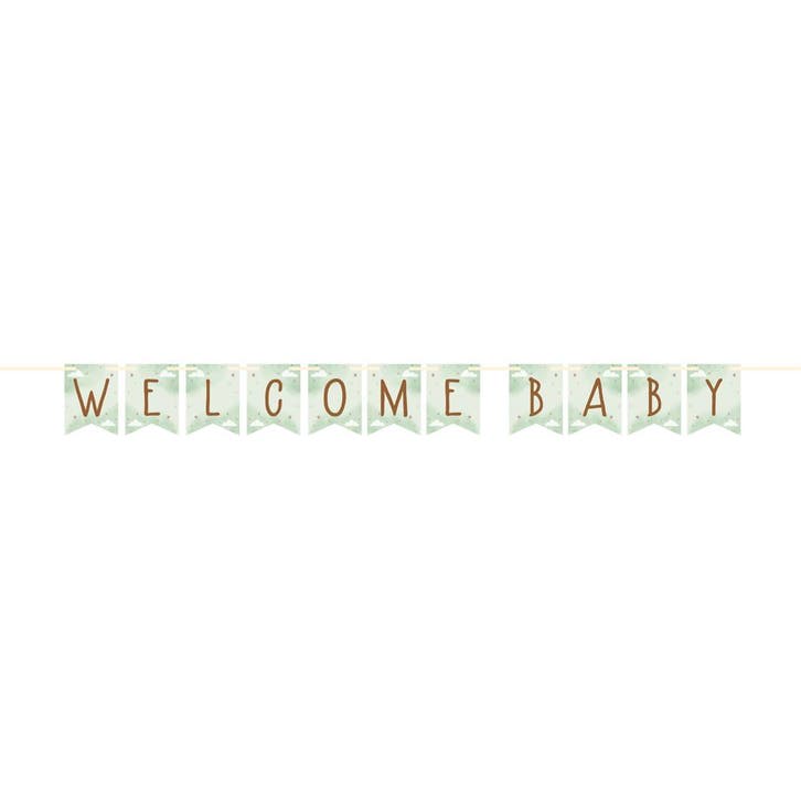 Letterslinger Welcome Baby, Hobby en Vrije tijd, Feestartikelen, Nieuw, Verzenden