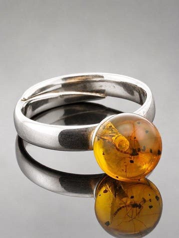 Uitzonderlijke Baltische Amberring met onberispelijke
