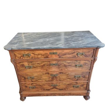 Commode - hard hout, Marmer - Como-stijl Luigi Filippo