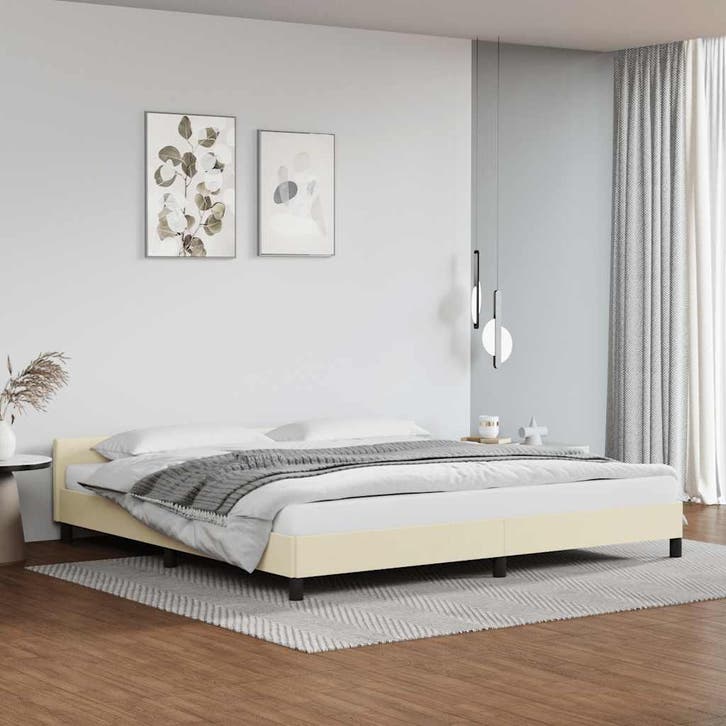 vidaXL Bedframe met hoofdeinde zonder matras 200x200 cm, Huis en Inrichting, Slaapkamer | Bedden, Nieuw, Verzenden