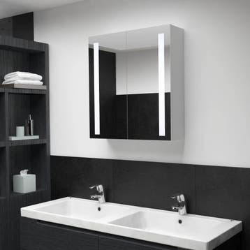 vidaXL Badkamerkast met spiegel en LED 60x14x62 cm, Huis en Inrichting, Verzenden, Nieuw
