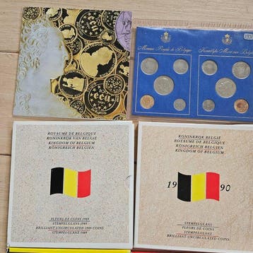 Belgique. Mint set 1974/1999, Lot 12 sets (Sans prix de