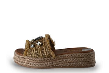 Tamaris Slippers in maat 37 Beige, Verzenden, Beige, Zo goed als nieuw, Slippers
