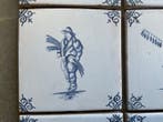 Tegel (9) - Figuren - Delfts blauw - 1900-1910 - Antiek 13,5