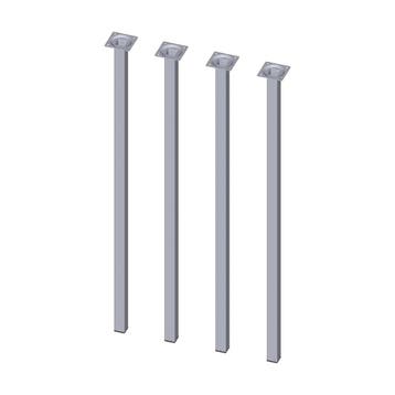 Element System vierkante meubelpoten 80 cm chroom, 4 stuks, Ophalen of Verzenden, Nieuw