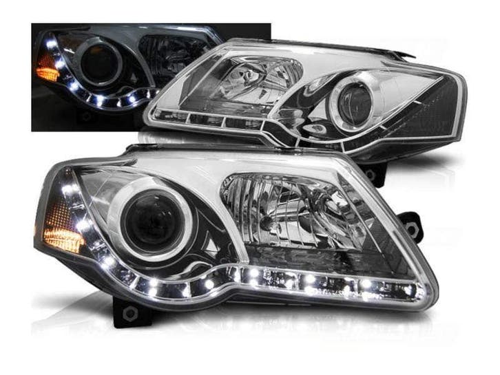 Koplamp units LED dagrijverlichting Chrome geschikt voor VW, Autos : Pièces & Accessoires, Éclairage, Envoi