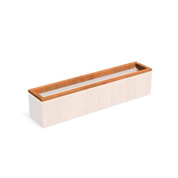 In-Lite Ready opzetrand - Cortenstaal - 200x40x8,9cm, Minder dan 30 cm, 100 cm of meer, Nieuw, Metaal