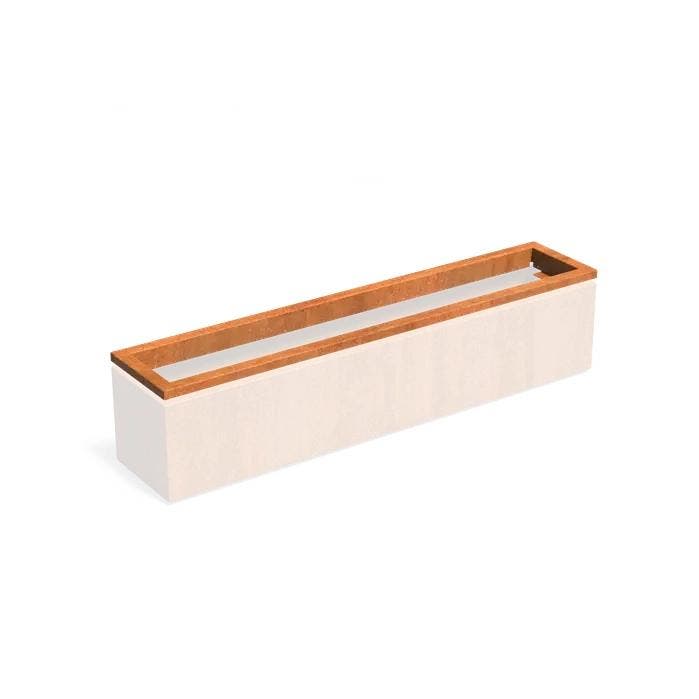 In-Lite Ready opzetrand - Cortenstaal - 200x40x8,9cm, Tuin en Terras, Bloembakken en Plantenbakken, Minder dan 30 cm, 100 cm of meer