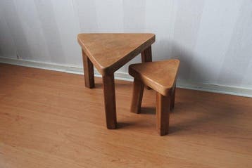 Tables gigognes - Chêne - Deux tables dappoint - forme