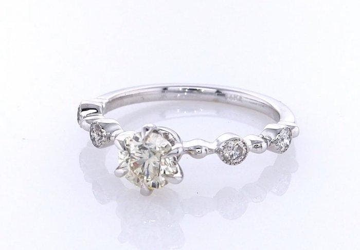 Sans prix de réserve - Bague - 14 carats Or blanc - 0.68ct., Bijoux, Sacs & Beauté, Bagues