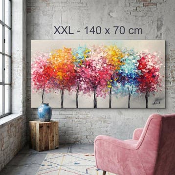Monika Spiewak - Trees - Oil Painting Stretched On The Frame