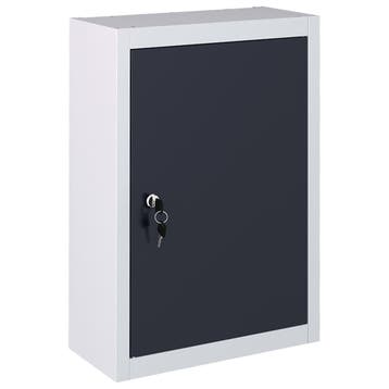 vidaXL Gereedschapskast voor aan de wand metaal grijs en, Verzenden, Nieuw