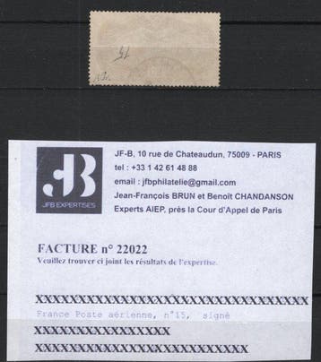 France 1936/1936 - Poste aérienne n° 15 oblitéré - Y&T n° PA