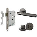 Deurbeslag set met WC-slot en deurklink Luxor antraciet g..., Doe-het-zelf en Bouw, Hang- en Sluitwerk, Ophalen of Verzenden, Nieuw