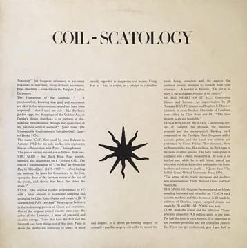 Coil - Scatology (LP, 1985), Verzenden, Gebruikt