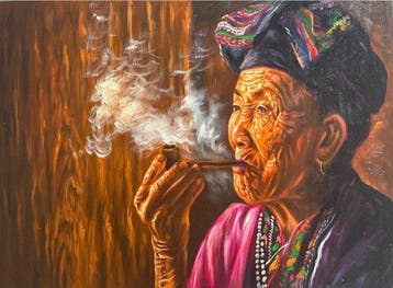 Nguyn V.L (1993) - Sagesse ancestrale 60 80 cm