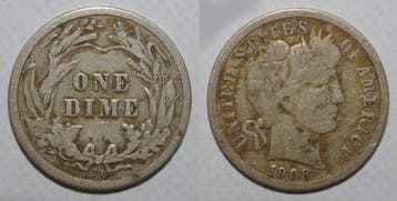 Etats-unis Vereinigte Staaten Km 113 1 Dime 1908 D Denver..., Postzegels en Munten, Munten | Amerika, Verzenden
