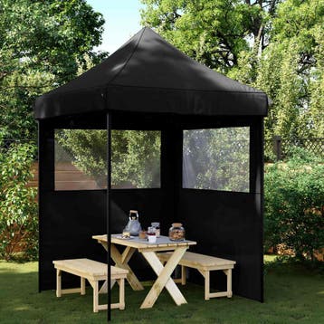 vidaXL Partytent 200 x 200 x 306 cm Zwart Oxford Stof, Verzenden, Nieuw