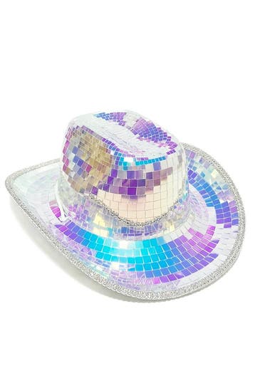 KIMU® Cowboyhoed Spiegeltjes Blauw Parelmoer Paars Roze Irid, Ophalen of Verzenden, Nieuw