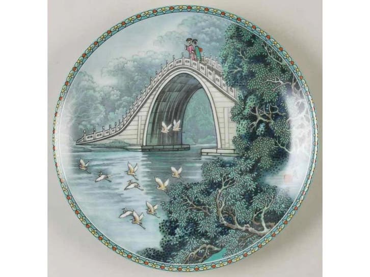 Scenes from Summer Palace Jingdezhen, The jade belt bridg..., Collections, Collections Autre, Enlèvement ou Envoi