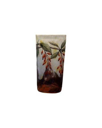 Daum - Vaas - Glas - Daum-vierkante vaas, Antiek en Kunst