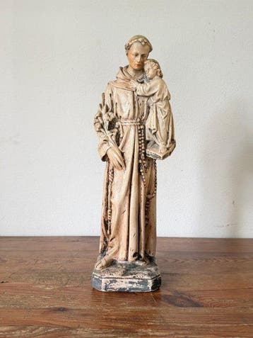 sculptuur, Heilige Antonius van Padua met kind Christus en