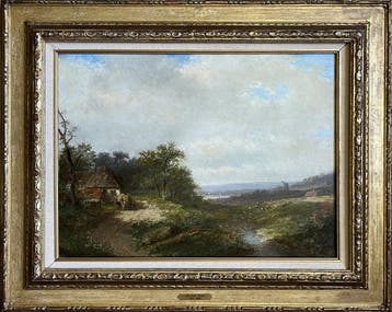 Jan Evert Morel (1835 - 1905) - Weids landschap met