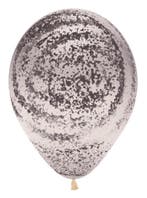 Ballonnen Graffiti Black Crystal Clear 30cm 25st, Hobby en Vrije tijd, Verzenden, Nieuw