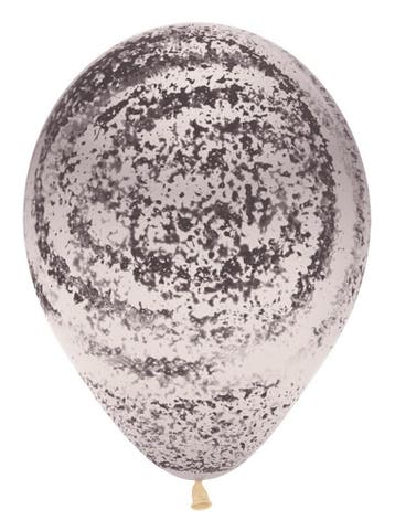 Ballonnen Graffiti Black Crystal Clear 30cm 25st, Verzenden