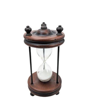 Sablier - Sablier Vintage en bois et verre soufflé - Bois -