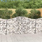 vidaXL Schanskorven 4 st gewelfd 200x30x100/120 cm ijzer, Verzenden