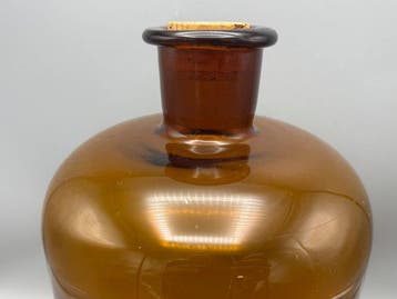 Antieke glazen apothekers fles - Apothekerspot - Glas -