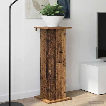 vidaXL Plantenstand Oud hout 30,5 x 30 x 80,5 cm Bewerkt, Tuin en Terras, Verzenden, Nieuw