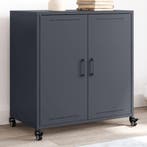 vidaXL Dressoir 68x39x72 cm staal antracietkleurig, Verzenden