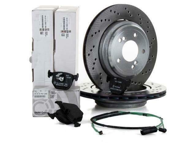 ORIGINELE BMW-remschijven + -schoenen + waarschuwingscontact, Auto-onderdelen, Remmen en Aandrijving, Ophalen of Verzenden