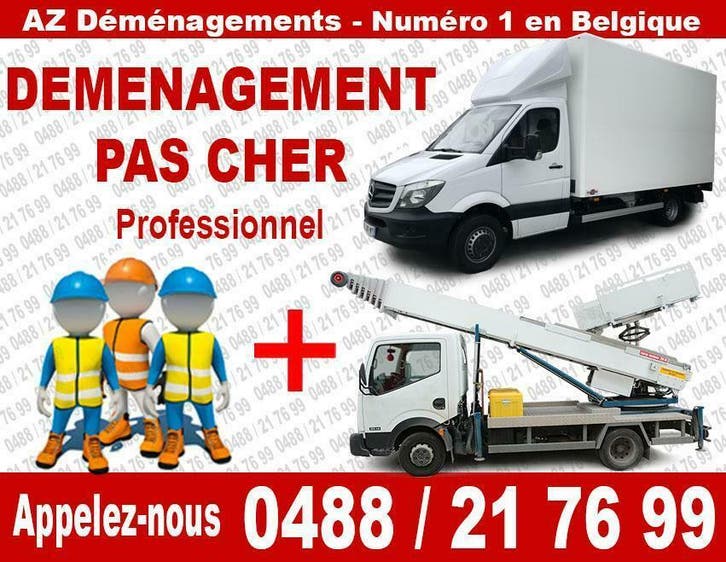 0488/21.76.99 AZ DEMENAGEMENTS PROFESSIONNELS PAS CHER, Diensten en Vakmensen, Verhuizers en Opslag