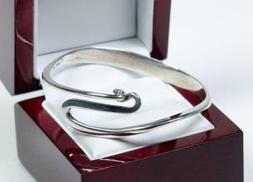 Sans prix de réserve - Bracelet - argent 925 - moderniste