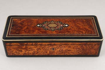 Boîte à bijoux - Bois, Laiton - Boîte à gants Napoléon 3