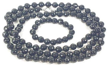 Gefacet onyx uit Brazilië - Kracht, Bescherming en Aarding -