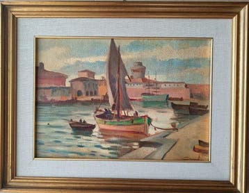 Gino Centoni (1891-1960) - Porto di Livorno, Antiek en Kunst