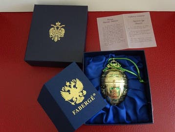 Figuur - Fabergé style - Imperial ornament Egg -Certificate, Nieuw