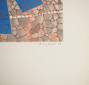 Jimmy Ernst (1920-1984) - Composition abstraite en bleu