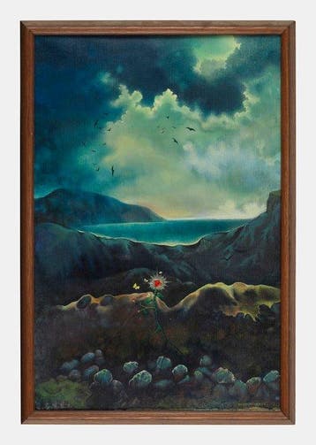 Wolfram Prasthan Dachauer (1940-2016) - Paesaggio, Antiek en Kunst