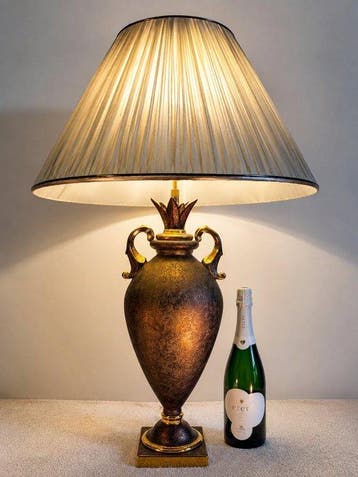 Tafellamp - Keramiek - Hollywood Regency Palm, Nieuw