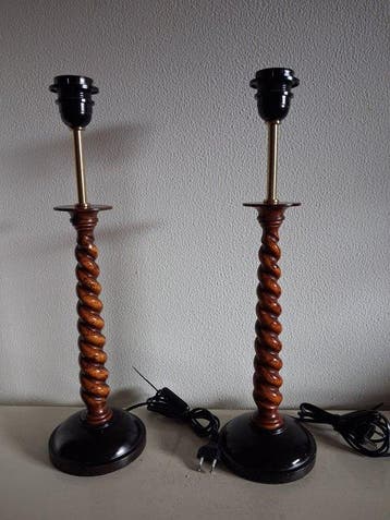 Lampe de table (2) - Laiton doré - Lampes de table