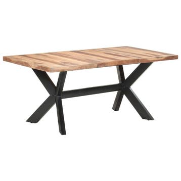 vidaXL Eettafel 180x90x75 cm massief hout met honingkleurige, Huis en Inrichting, Tafels | Eettafels, Verzenden, Nieuw